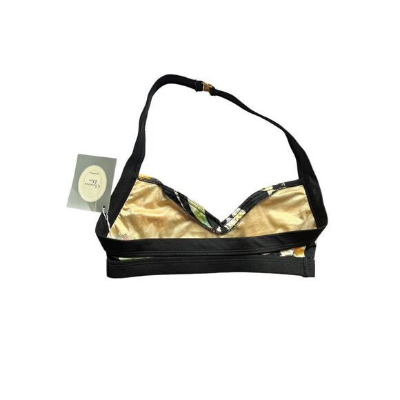 Dior Floral Halter Bikini Top - Black and Multicolor - Picture 2 of 6